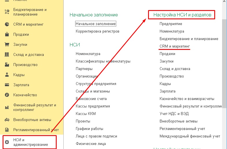 CRM � ��������� � 1�:�RP